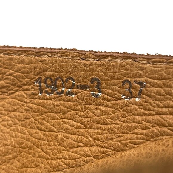 Cazen Japan Women’s Gold Leather Crossed Strap Wedge Slide Sandals Size EU37/US7 - Picture 6 of 8